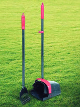 Load image into Gallery viewer, Petmate Clean Response Swivel Bin &amp; Rake Durable Plastic Pooper Scooper Gray/Red

